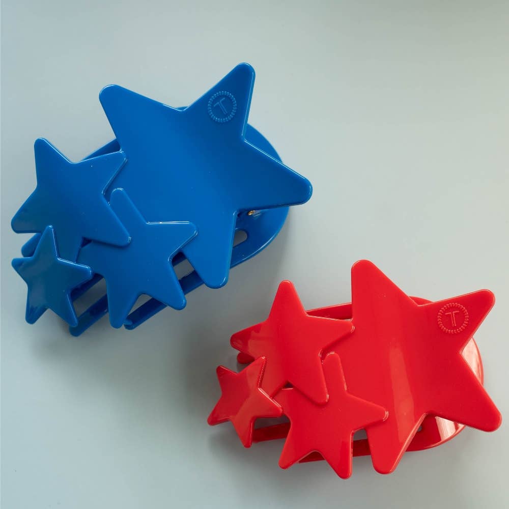 TELETIES - Flat Hair Clip | Tiny | Blue Shooting Star