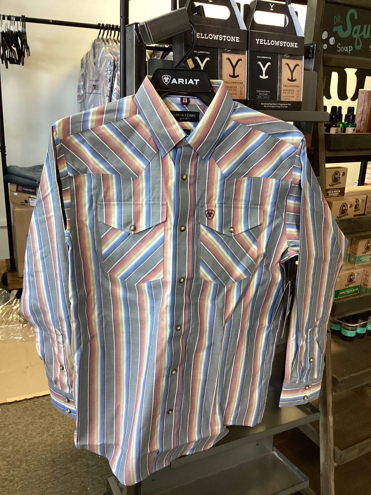 ARIAT MENS PRO SYLAS SNAP SHIRT OLIVE