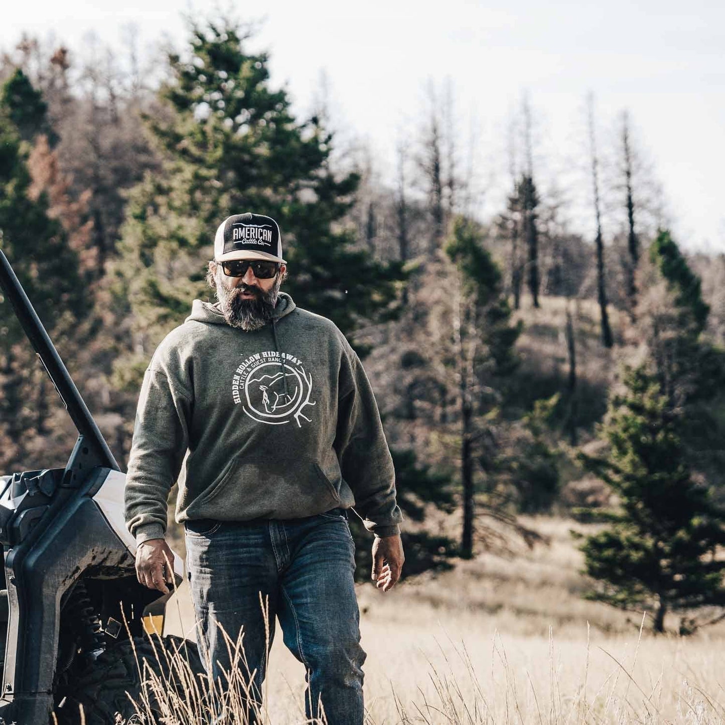 American Cattle Co - Longhorn Hat: Black/Putty