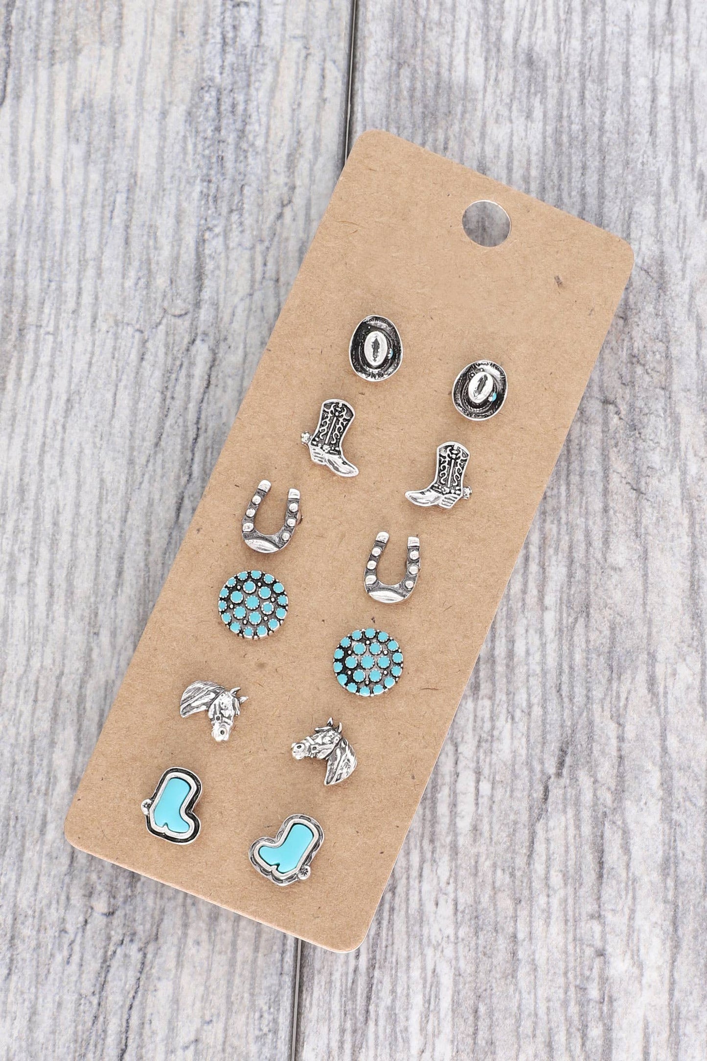 SP Sophia Collection - Western Horse Stud Earring Set