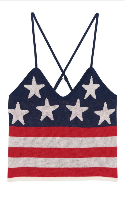 WRANGLER RETRO AMERICANA CROCHET TANK