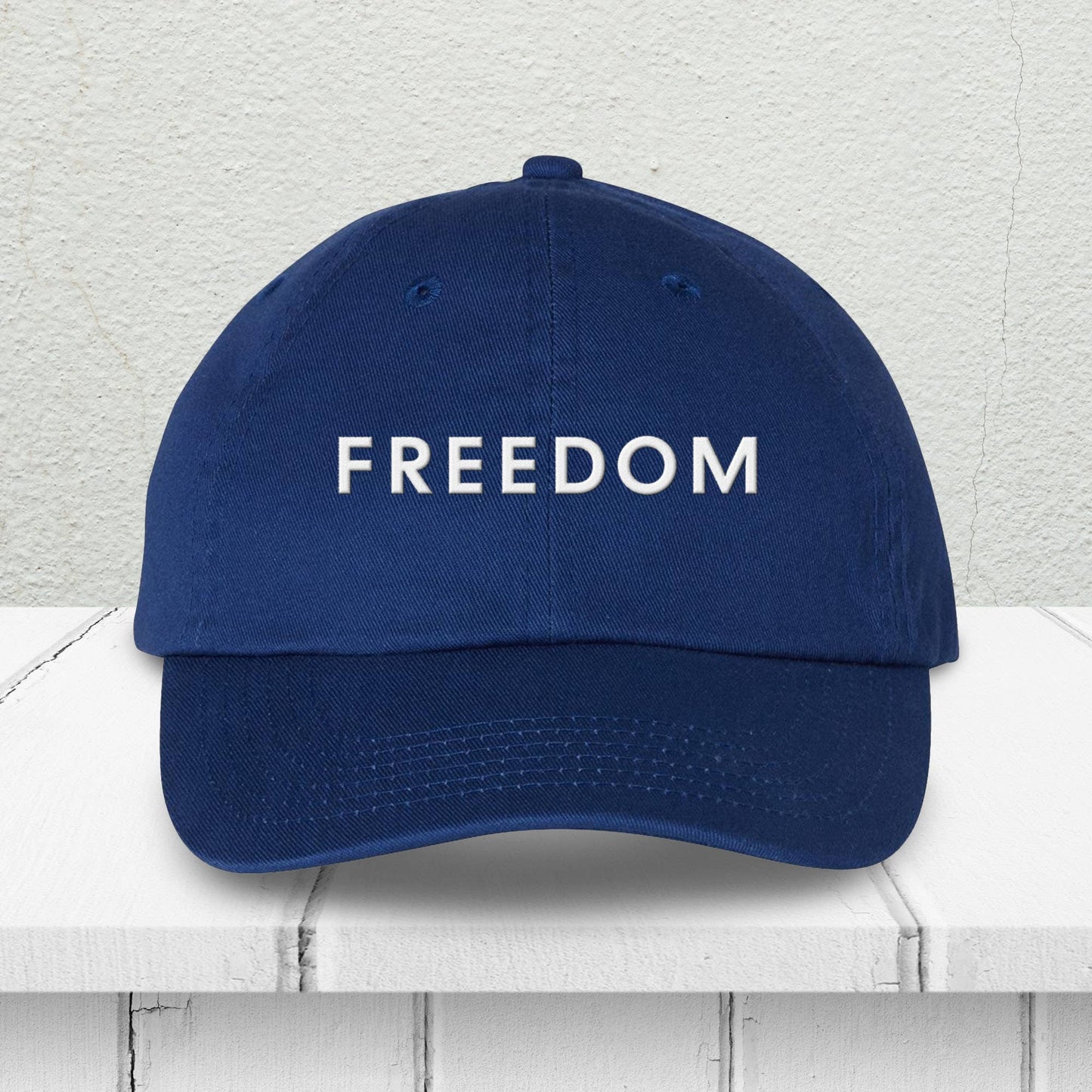 God And Glory Gifts - Charlie Kirk Freedom Embroidered Dad Hat: Red