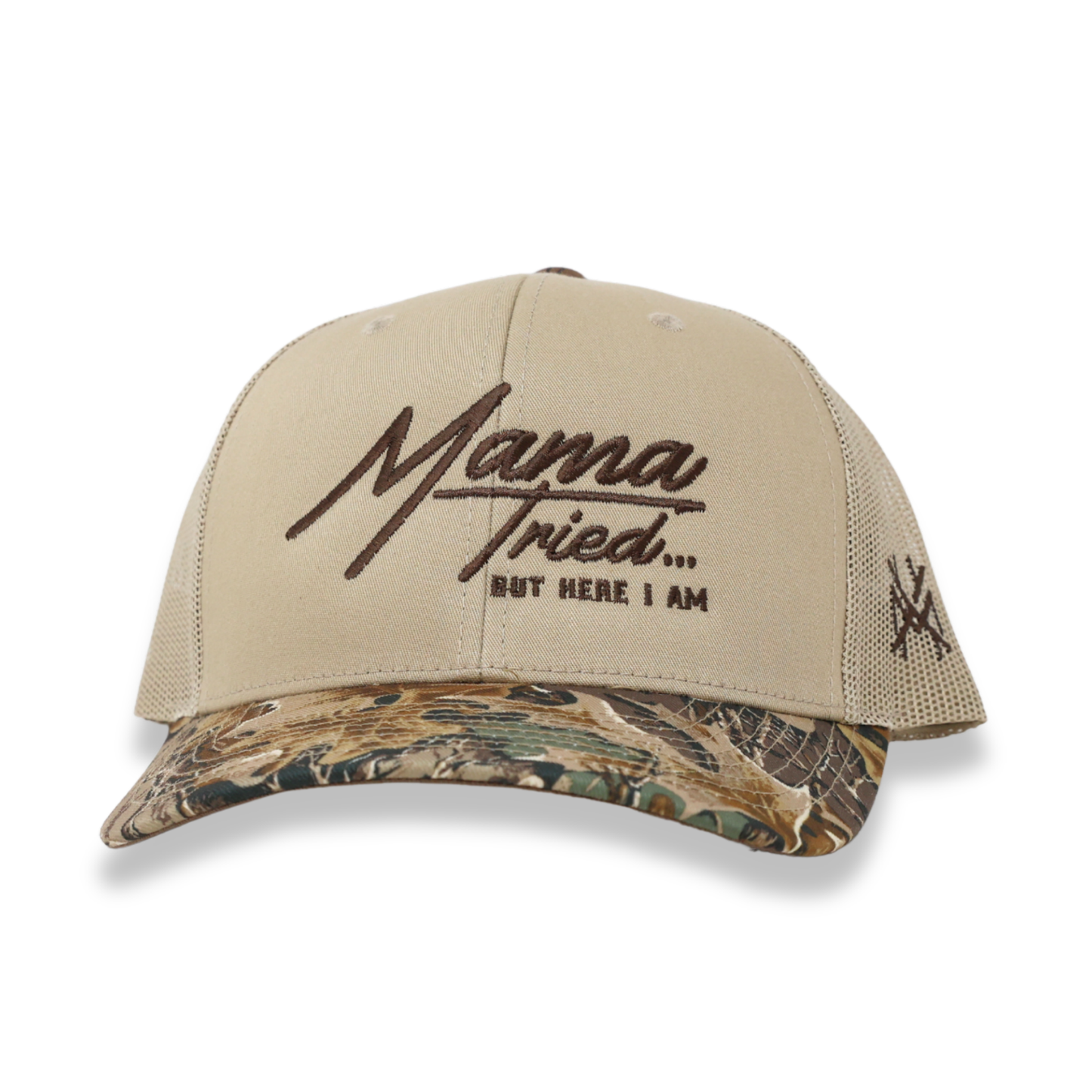 The Mad Hatter Co - Mama Tried But Here I Am Trucker Hat: Retro Natural