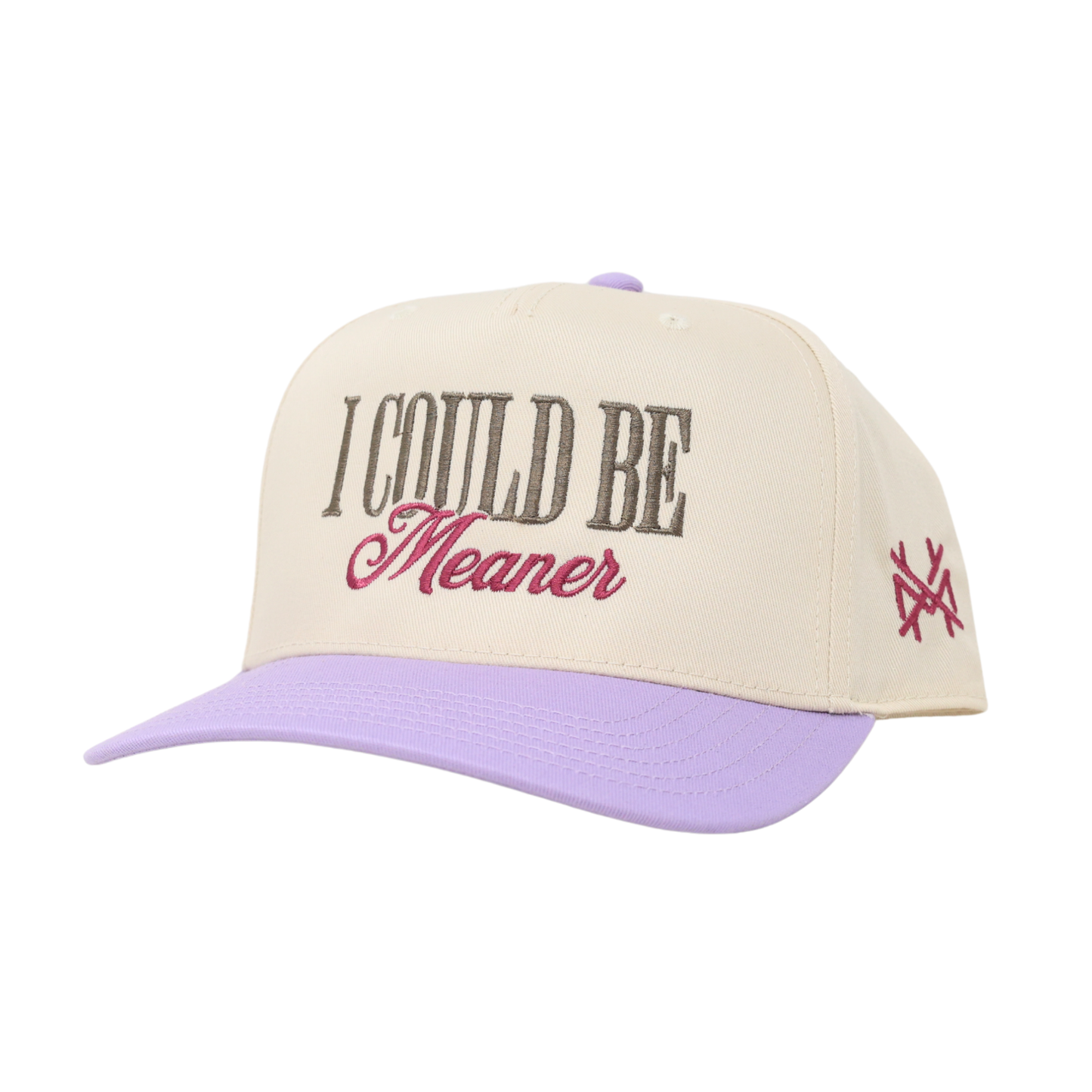 The Mad Hatter Co - I Could Be Meaner Trucker Hat: Retro Leopard/Natural