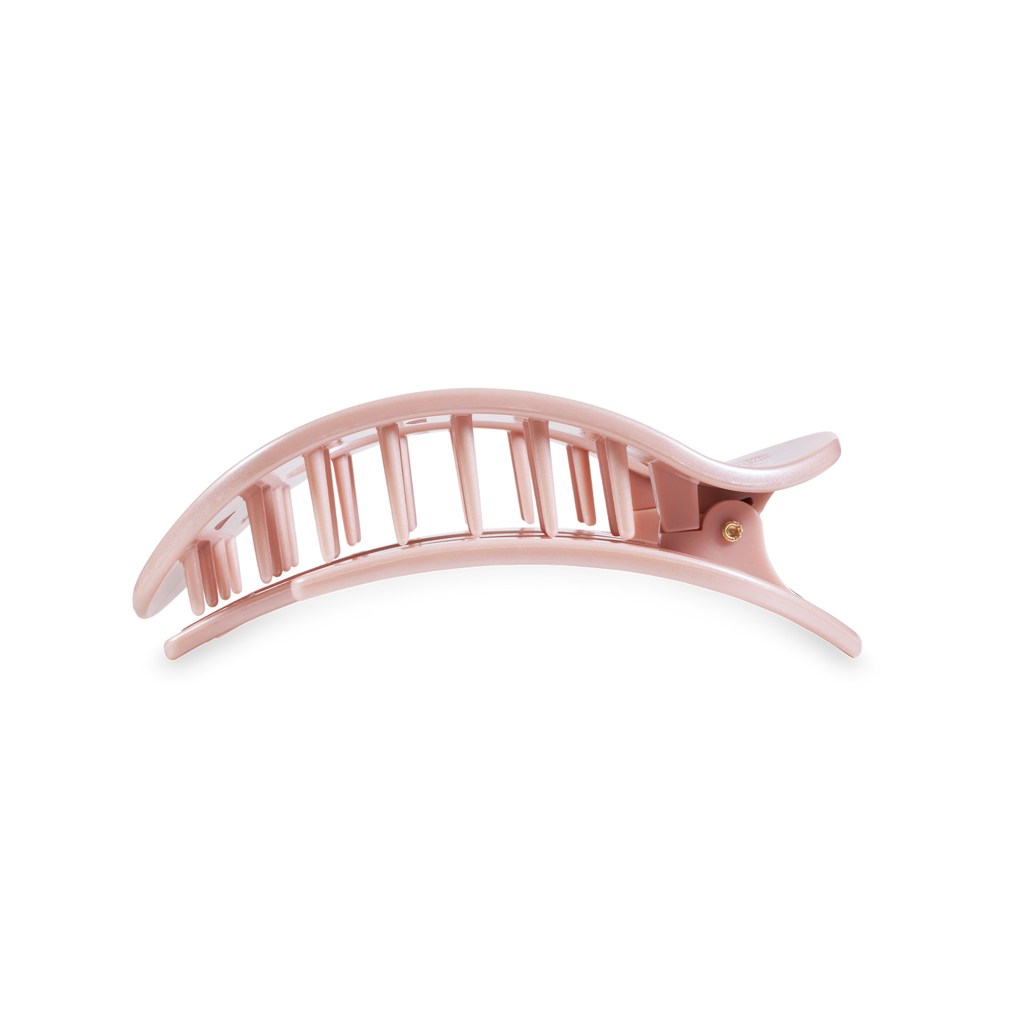 TELETIES - Round Flat Hair Clip | Medium | Pearly Pink