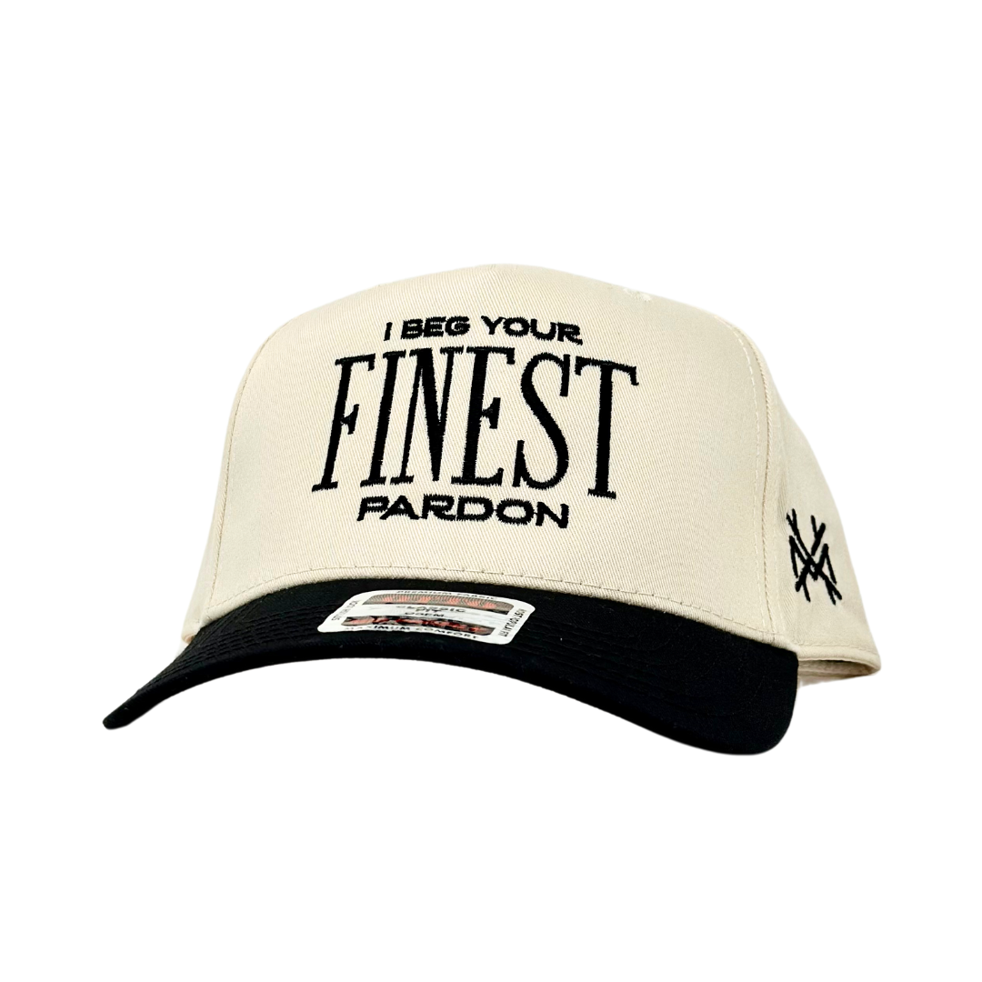 The Mad Hatter Co - MHC I Beg Your Finest Pardon Trucker Hat: Black/Natural Otto