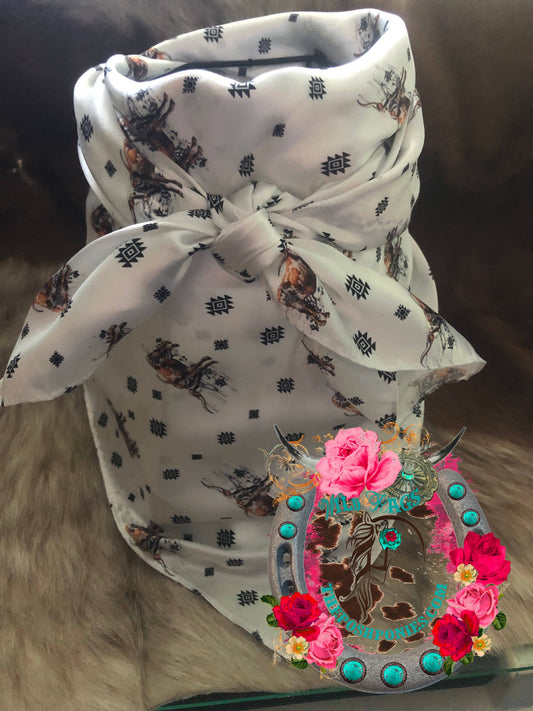 The Posh Ponies, LLC - Custom Longhorn Steer Wild Rag 35 x 35