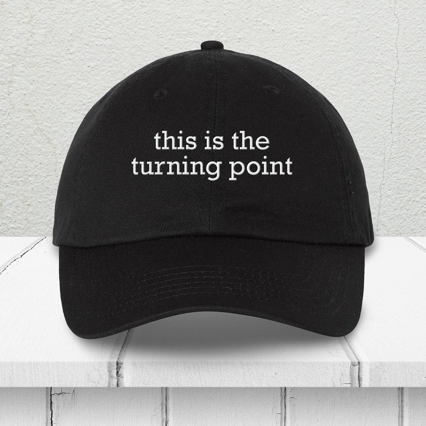 God And Glory Gifts - This Is The Turning Point Charlie Kirk Embroidered Dad Hat: Red