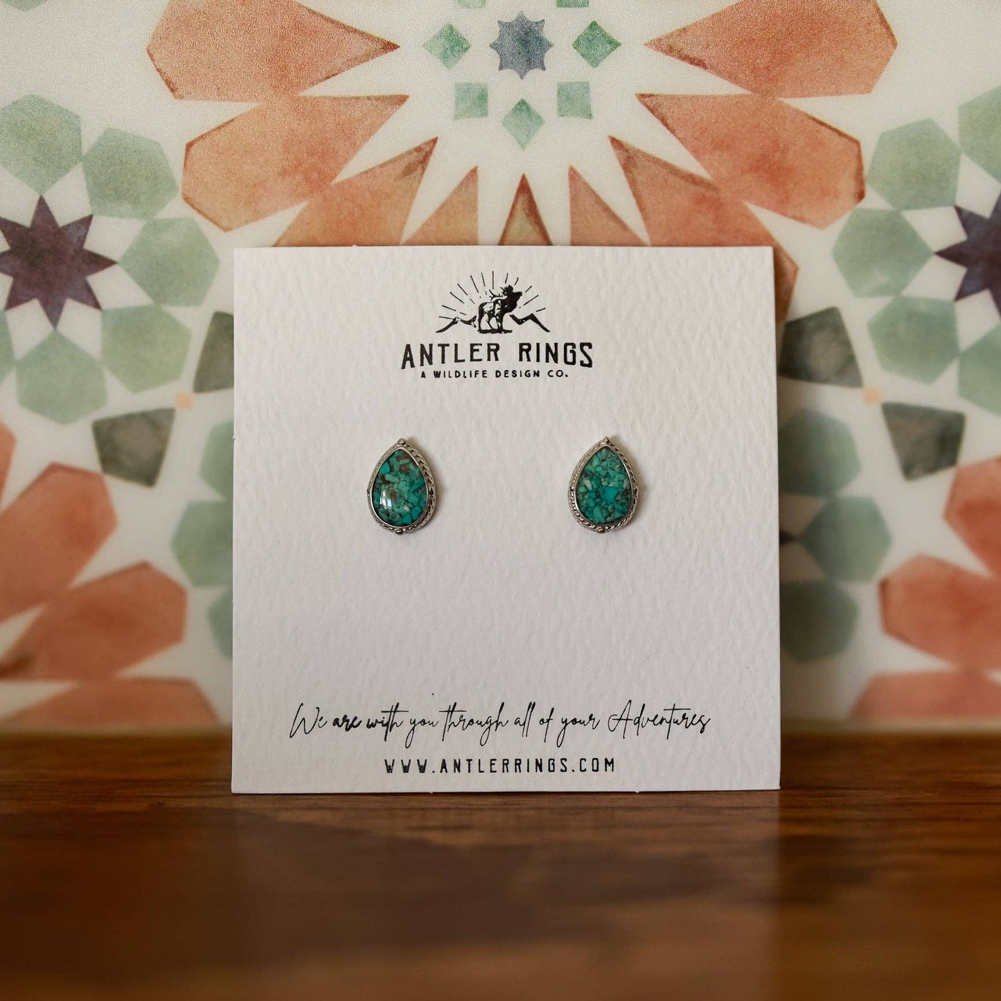 Antler Rings - The Shay Stud Earrings: Turquoise