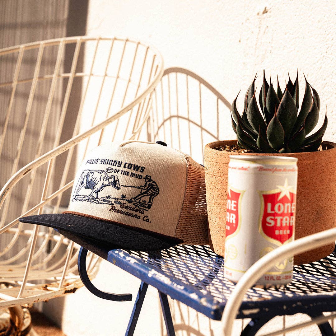 Sendero Provisions Company - Skinny Cows Hat: Cream/Green