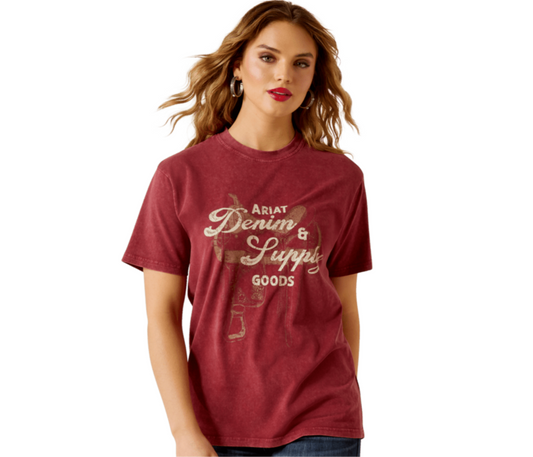 ARIAT WOMENS DENIM AND SUPPLY TSHIRT