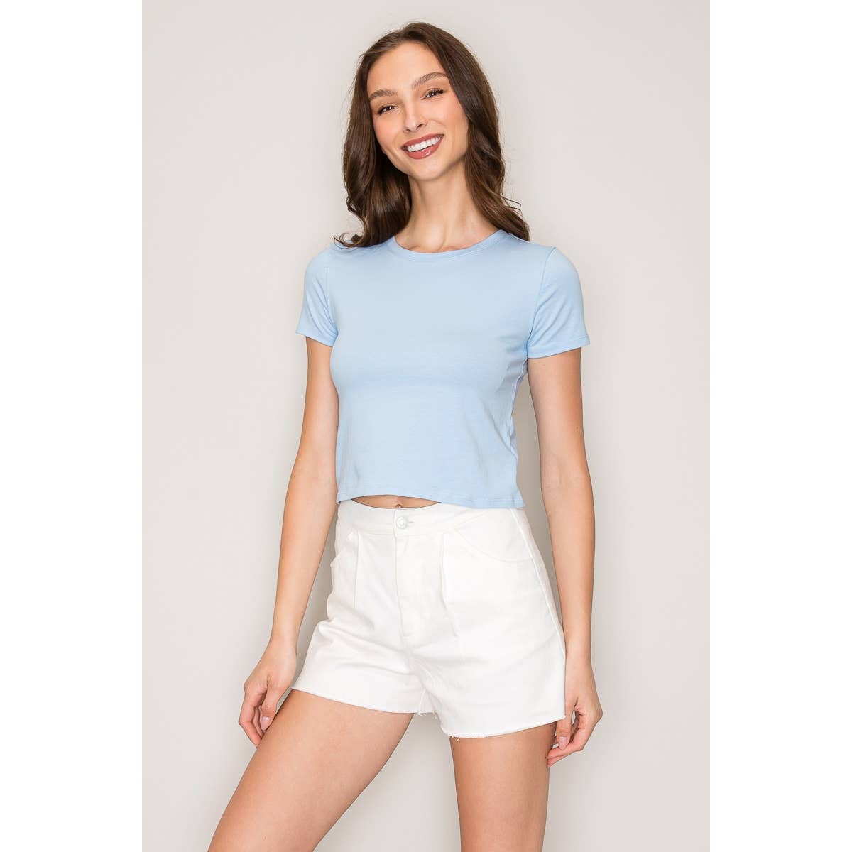 Popular 21 - Short Sleeve Crew Neck Classic Basic Casual Tee: Black / S-M-L(2-2-2)