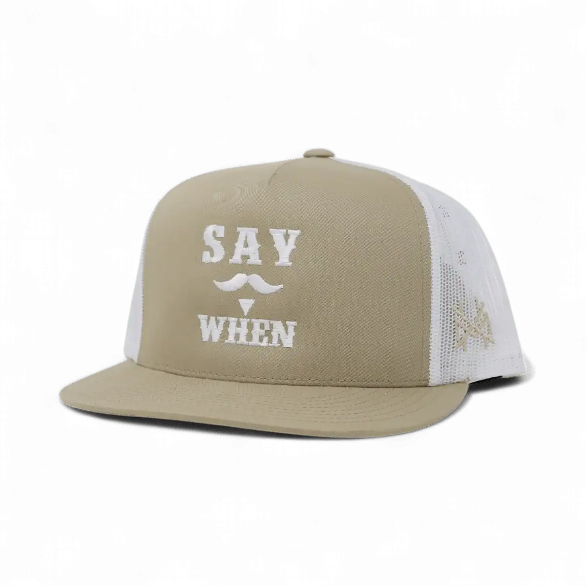 The Mad Hatter Co - Say When Trucker Hat: 7 Panel Bottomland/Black