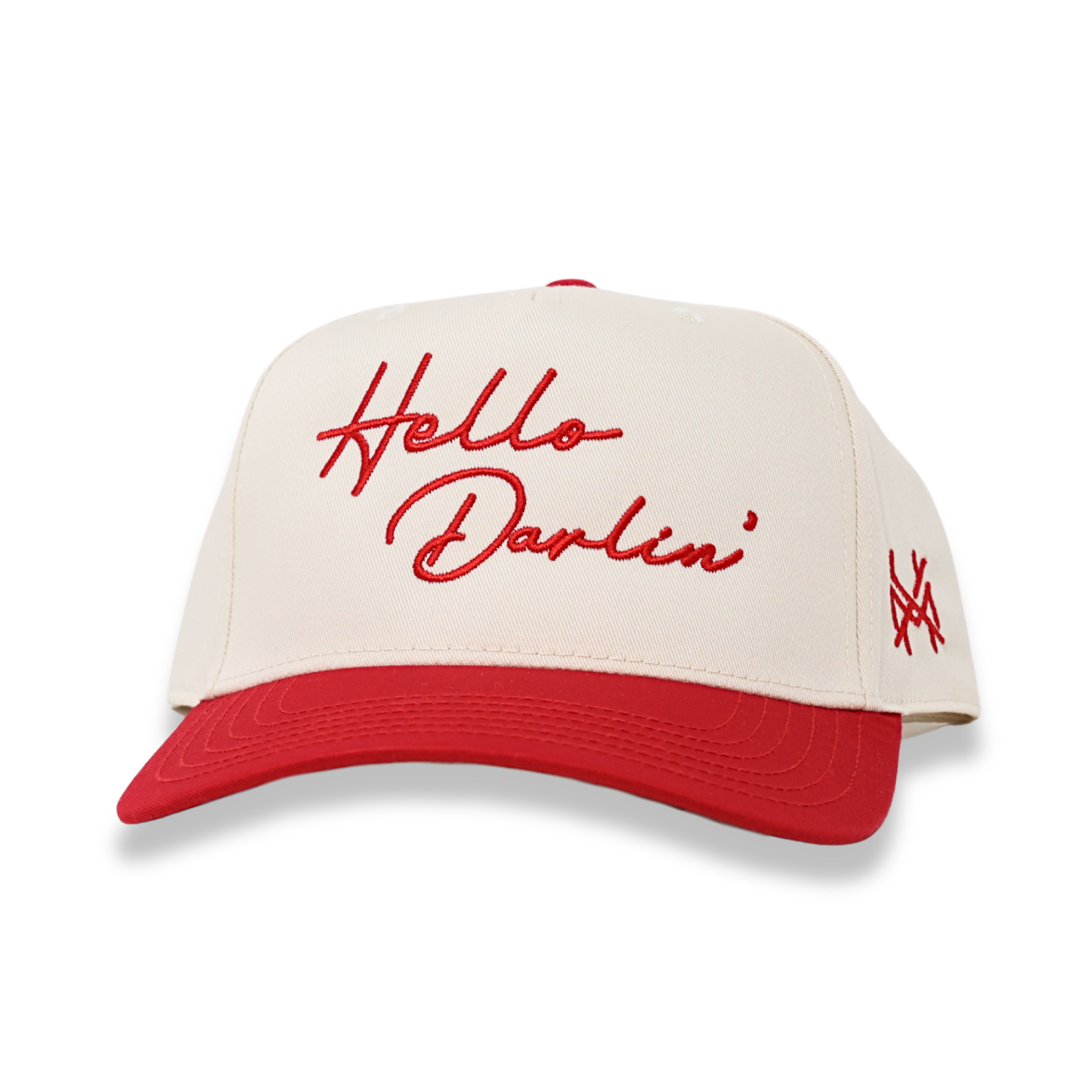 The Mad Hatter Co - Hello Darlin Trucker Hat: Flat Bill Charcoal/White