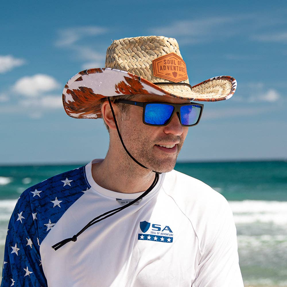 Soul of Adventure - Cowboy Straw Hat: American Flag