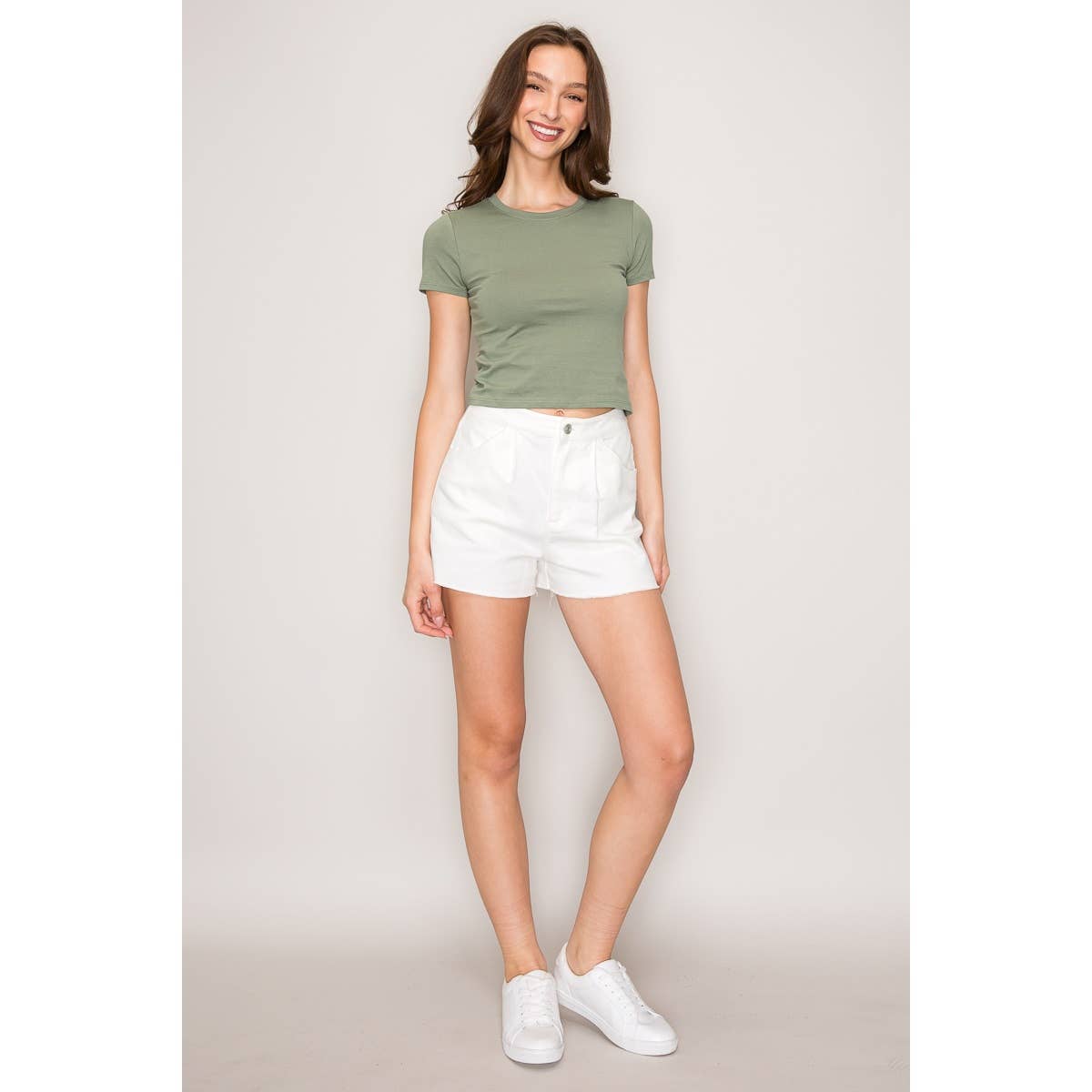 Popular 21 - Short Sleeve Crew Neck Classic Basic Casual Tee: Navy / S-M-L(2-2-2)