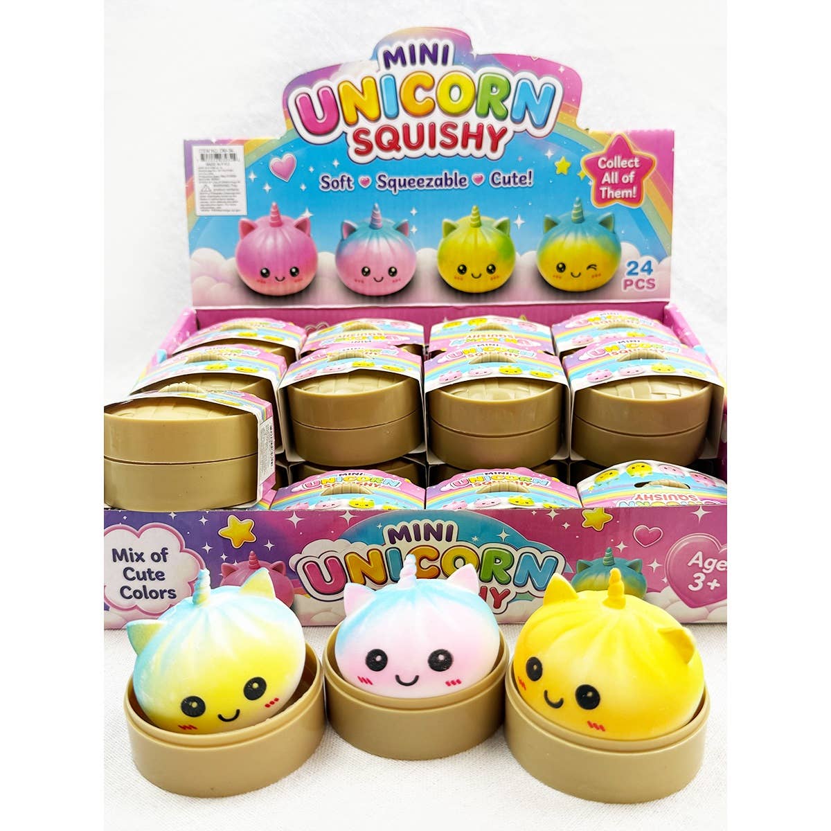 Love and Repeat - Mini Unicorn Mystery Dumpling Squishy with Steamer: MIX COLOR / ONE(24)
