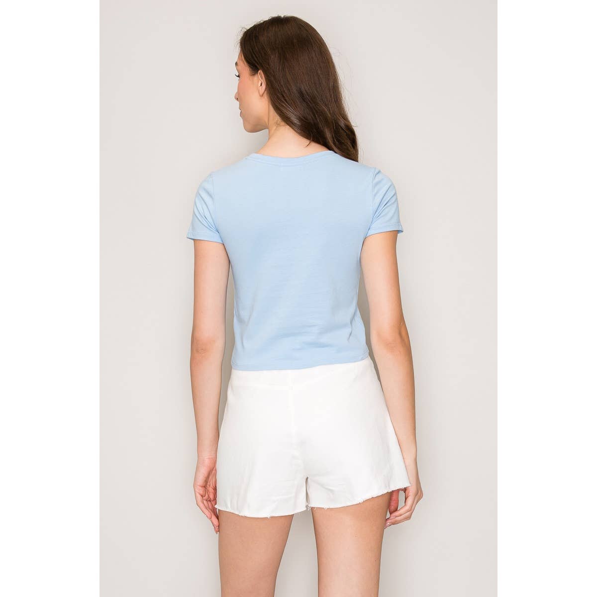 Popular 21 - Short Sleeve Crew Neck Classic Basic Casual Tee: Navy / S-M-L(2-2-2)