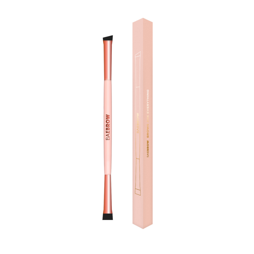 BAEBROW - DUAL ENDED BROW LINE BRUSH: Nude + Rose Gold