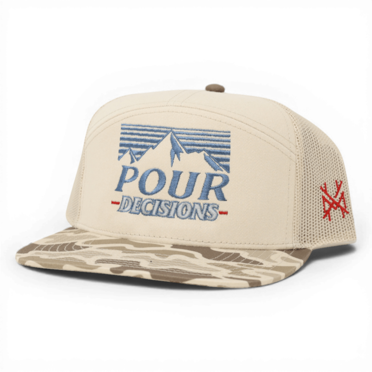 The Mad Hatter Co - Pour Decisions Trucker Hat: 7 Panel Black