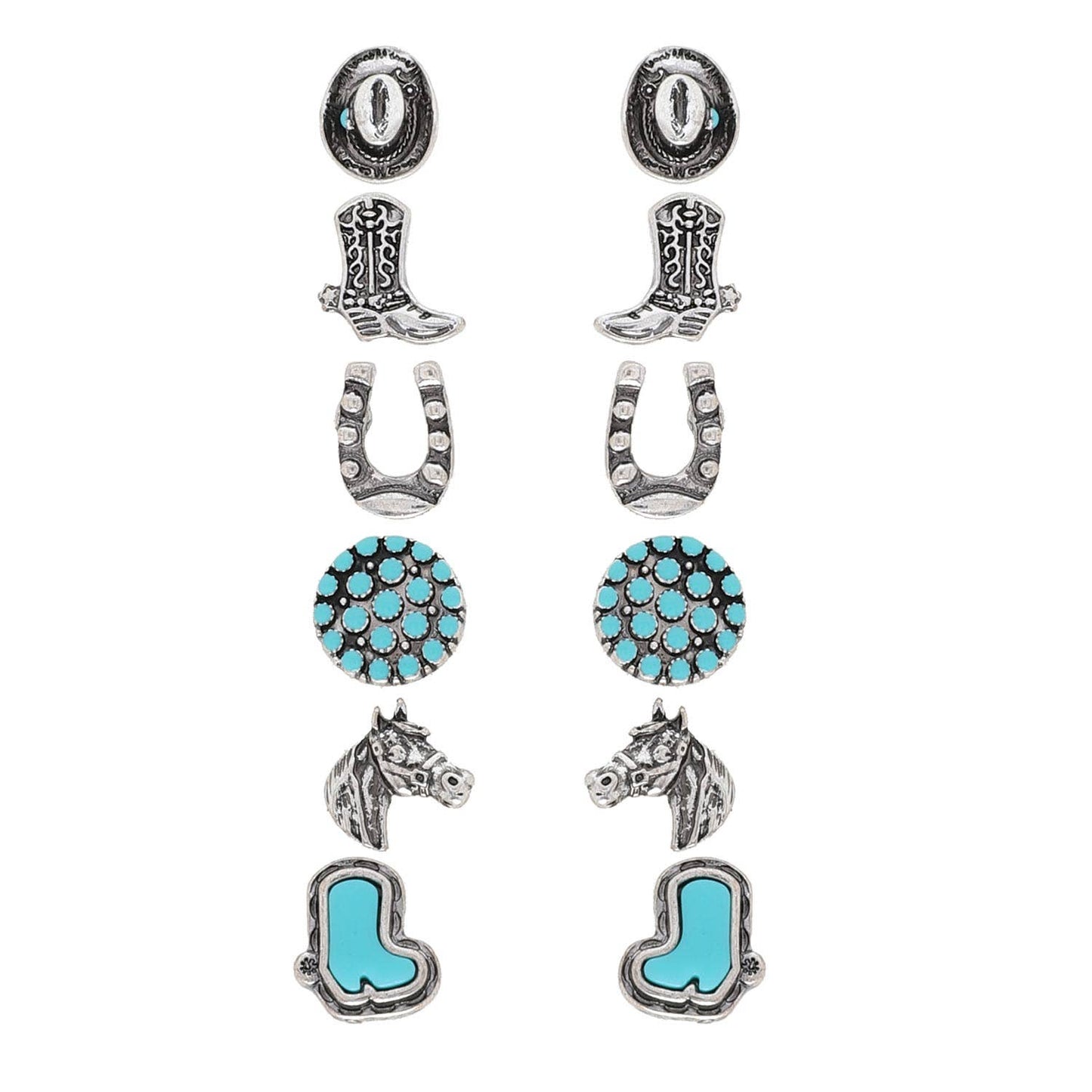 SP Sophia Collection - Western Horse Stud Earring Set