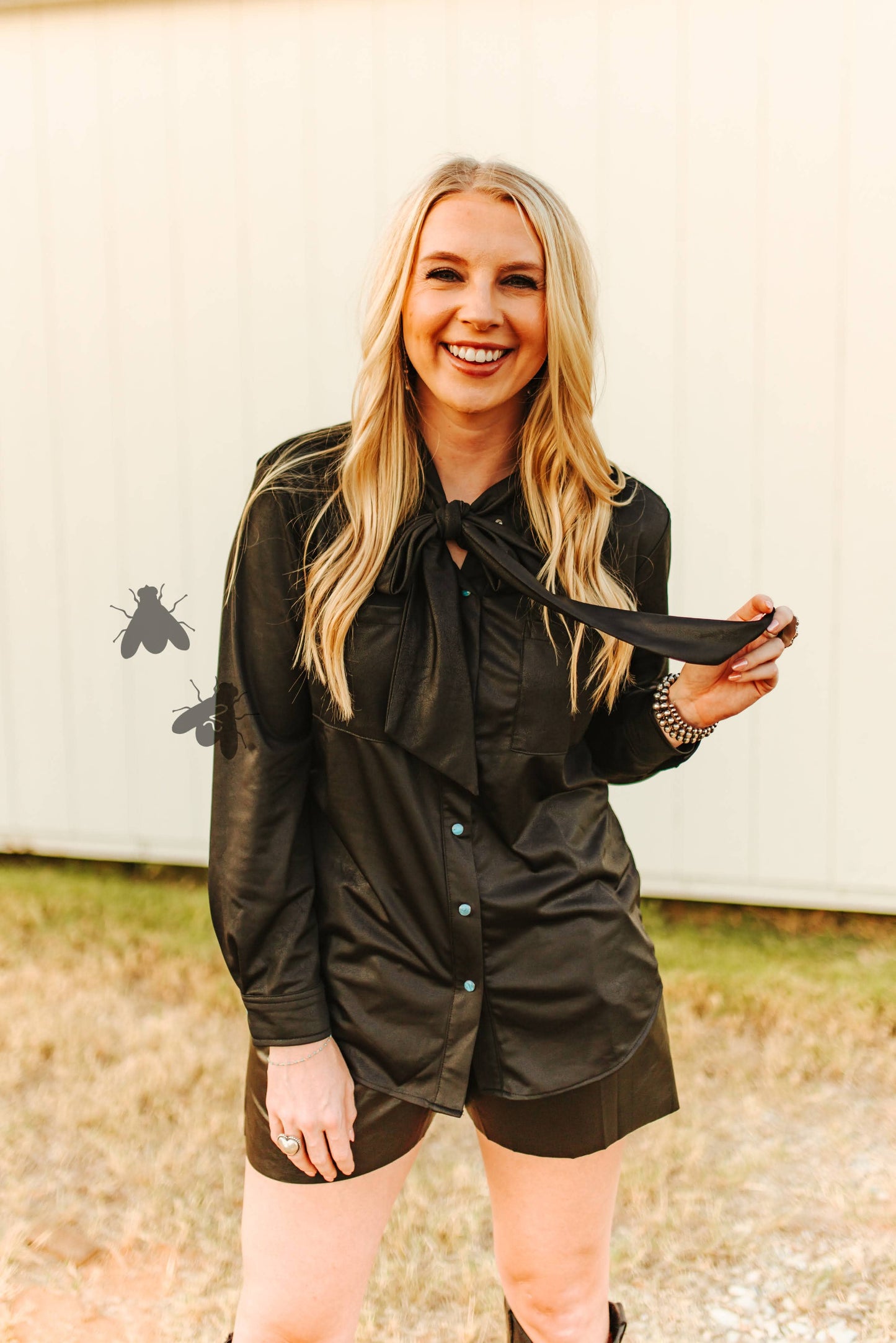 2 Fly Co - LEATHER OUTLAW TOP *MIDNIGHT: 3X