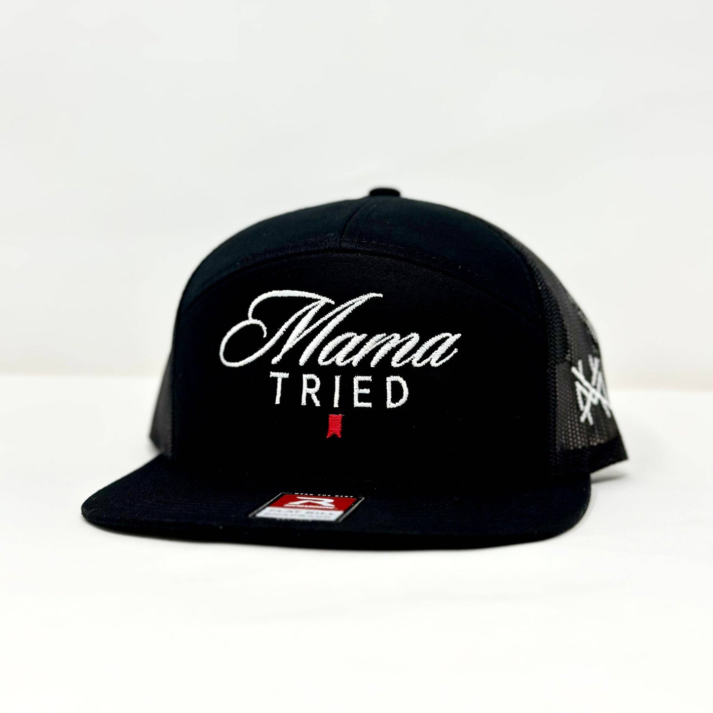 The Mad Hatter Co - MHC Mama Tried Ultra Trucker Hat: 112 Richardson Black/White