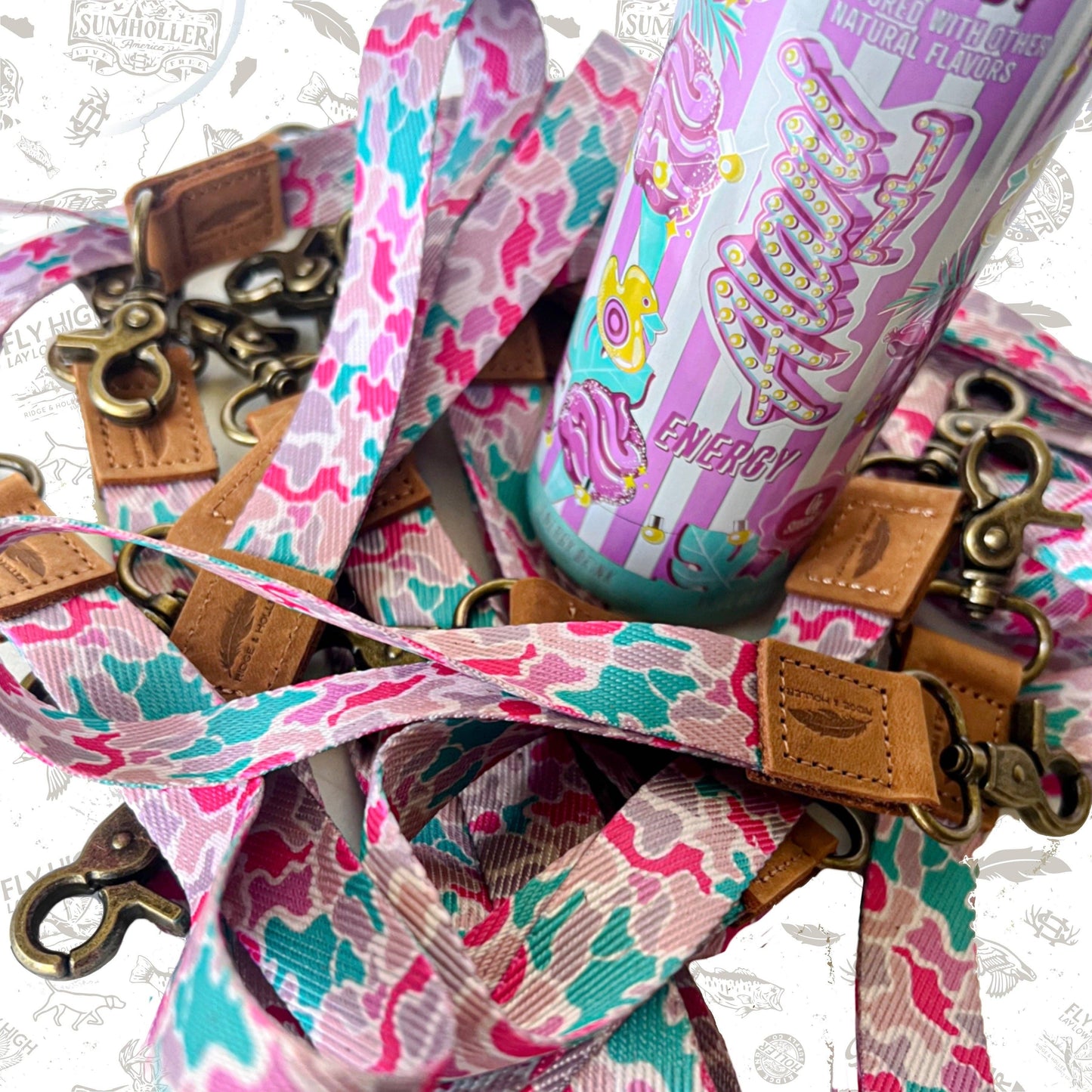 Ridge&Holler - Fly High Lay Low COTTON CANDY Camo Wrist Lanyard