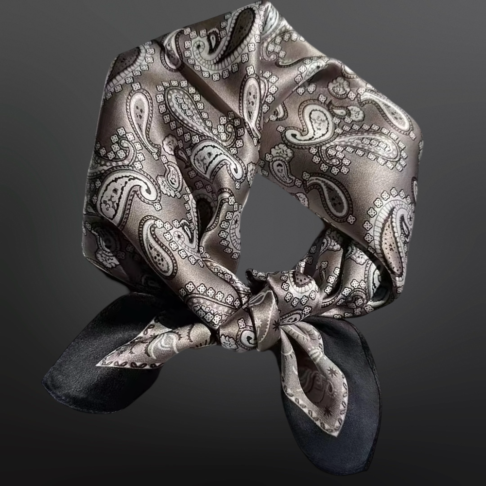 Westrian International - Western Paisley Bandana Print Satin Scarf Wild Rag