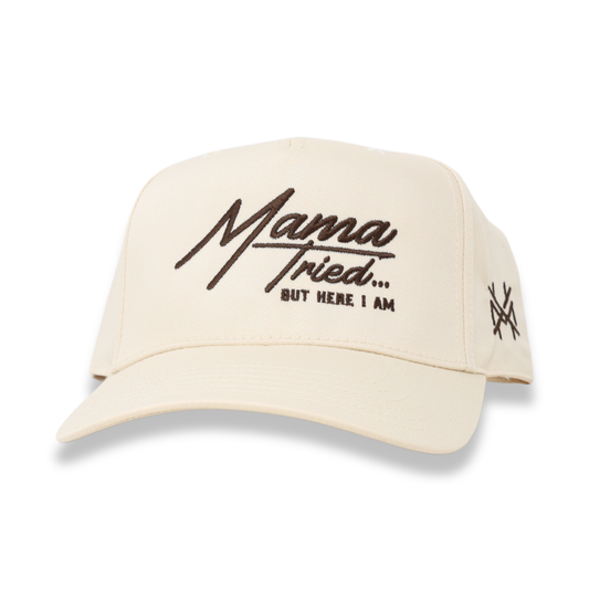 The Mad Hatter Co - Mama Tried But Here I Am Trucker Hat: Retro Natural