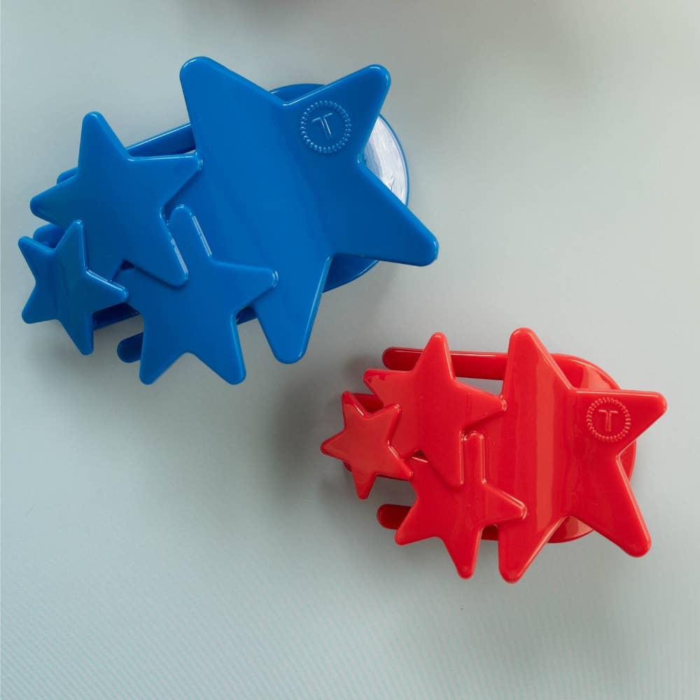 TELETIES - Flat Hair Clip | Small | Red Shooting Star