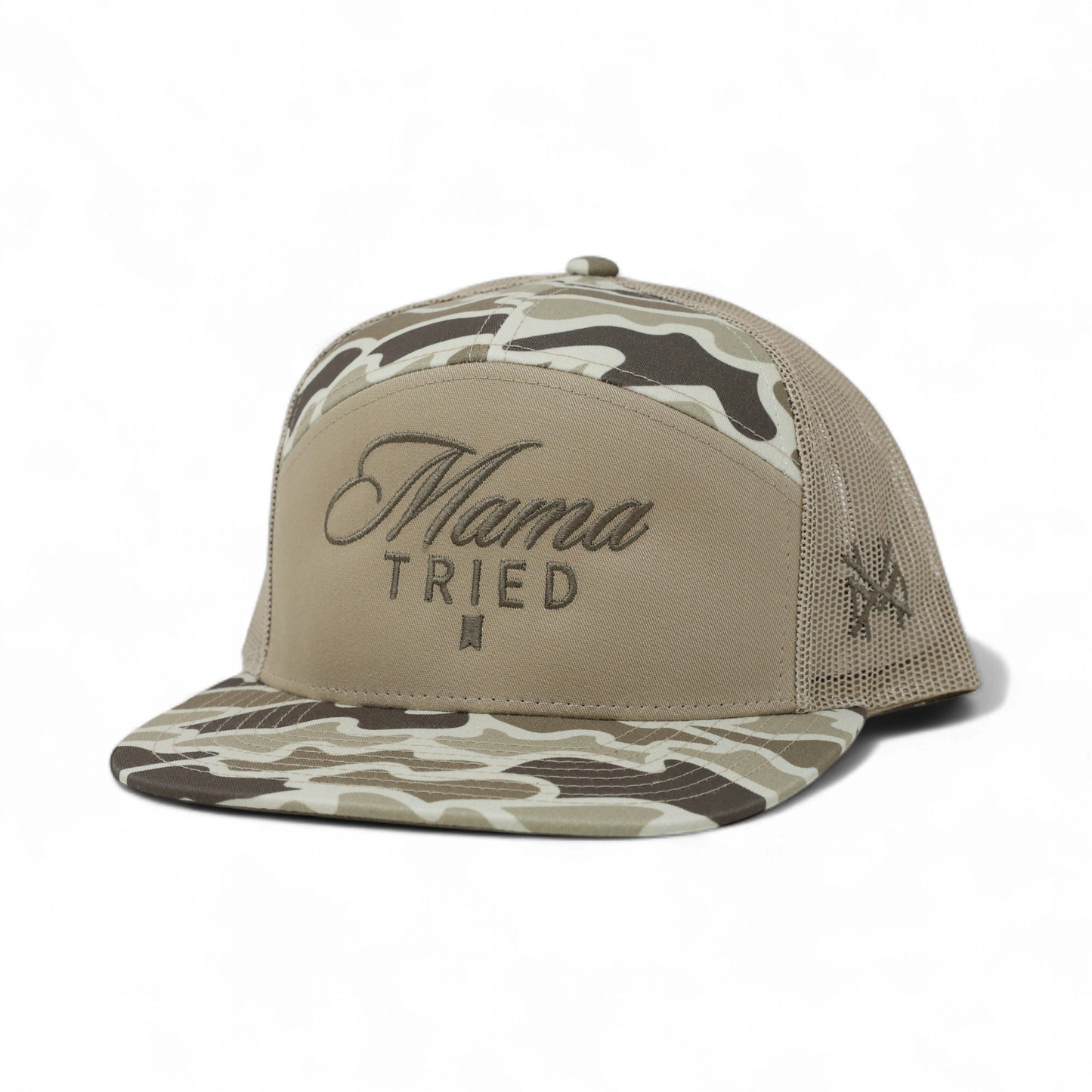 The Mad Hatter Co - Mama Tried Ultra Trucker Hat: Flat Bill White