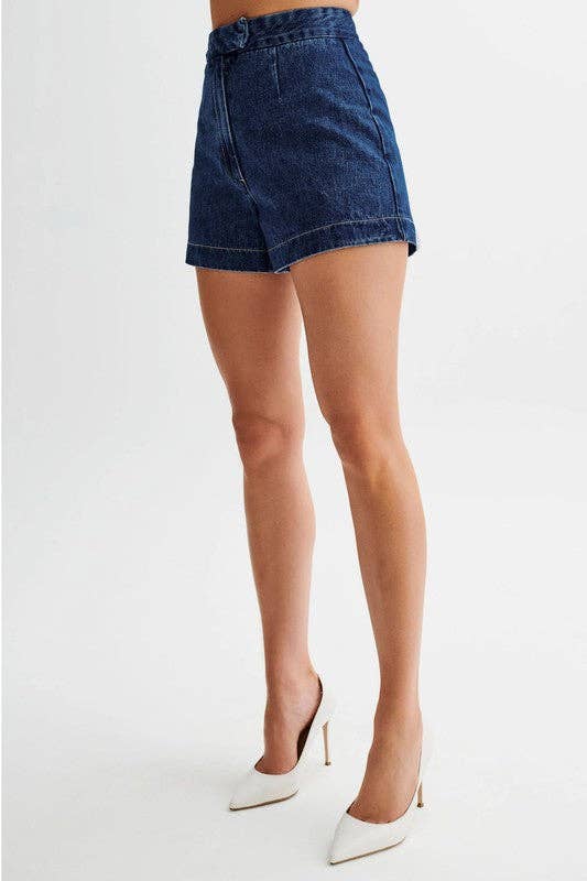By Claude - WOMEN FASHION DENIM TWO PIECE SET: Navy / XL