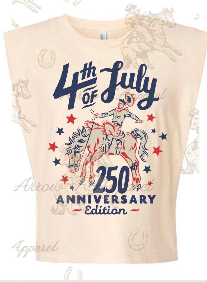 Arrow F Apparel - 250th Anniversary America| Western Graphic Muscle Tank: L