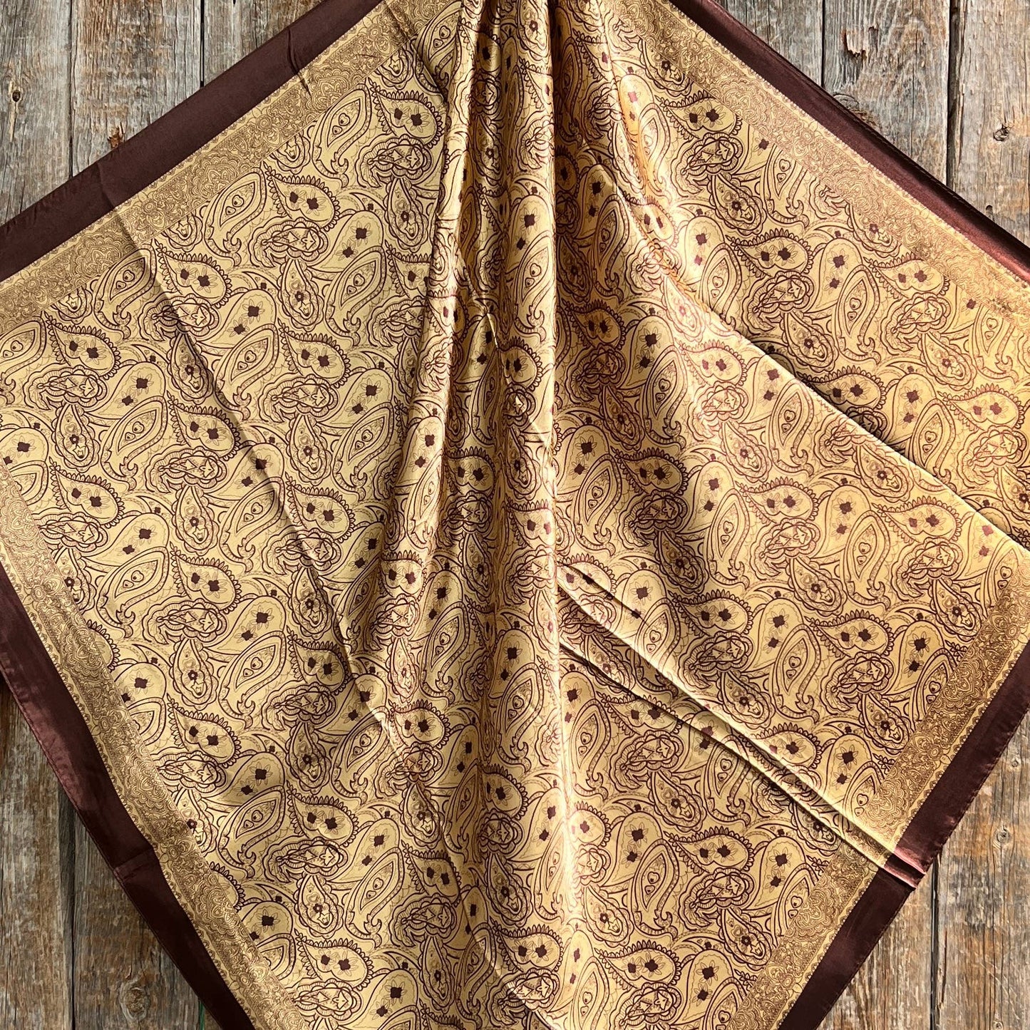 Rodeo Drive - 35X35"  Earth Tones Paisley Wild Rag/Scarf WR3402