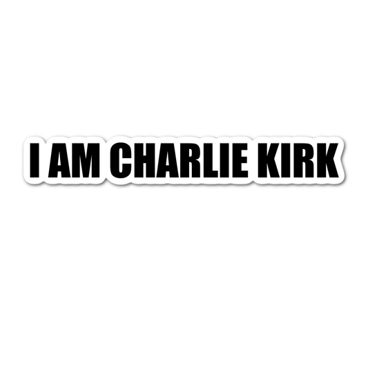 Jazzy Pop Stickers - I am Charlie kirk laminated sticker america patriot Flag