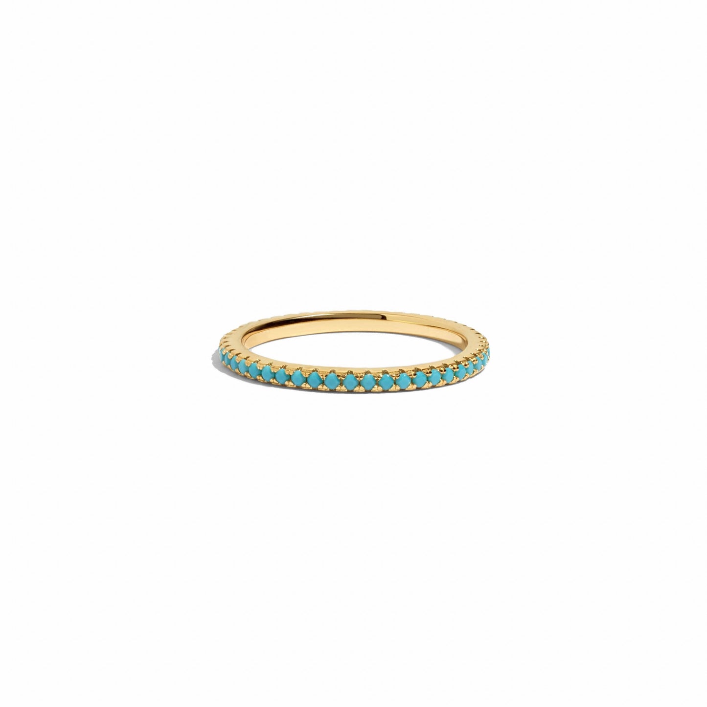 Sami Jewels - Turquoise Eternity Ring: Gold / 7