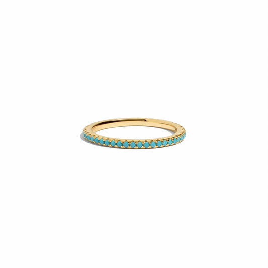 Sami Jewels - Turquoise Eternity Ring: Gold / 10