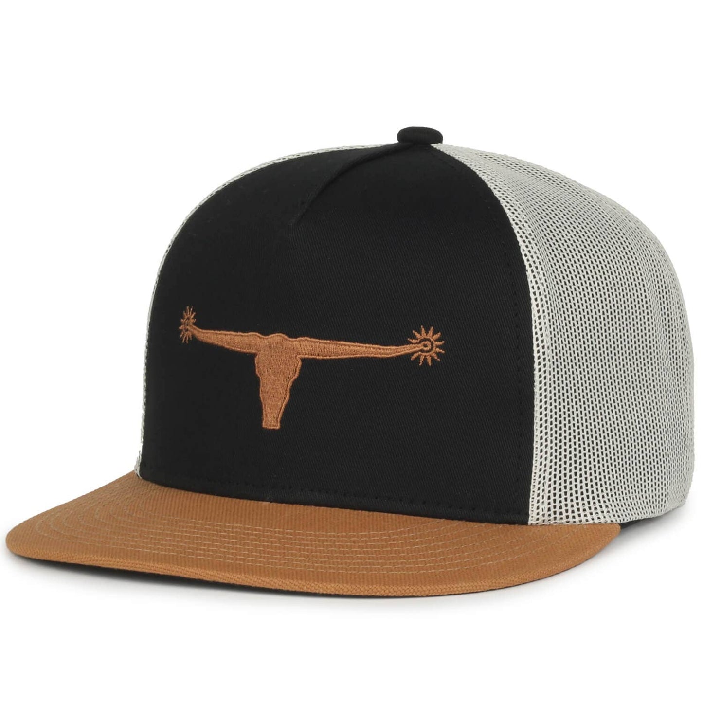 American Cattle Co - Bull Spurs Icon Hat: Black/Putty