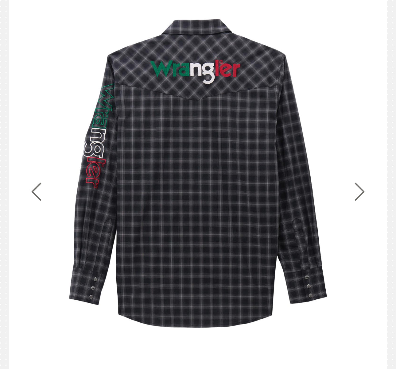 WRANGLER MENS LOGO LONG SLEEVE SHIRT SNAP