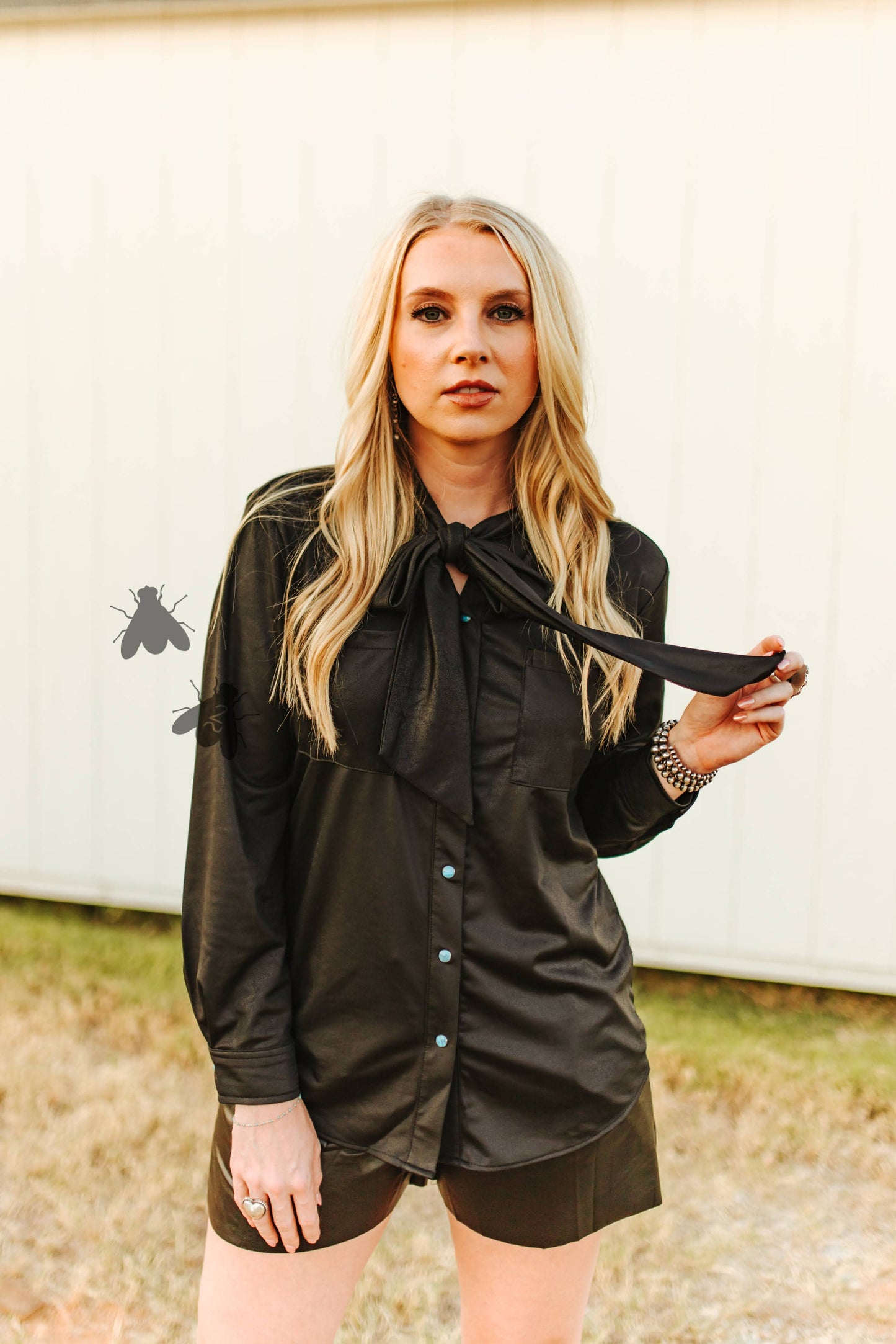 2 Fly Co - LEATHER OUTLAW TOP *MIDNIGHT: 3X