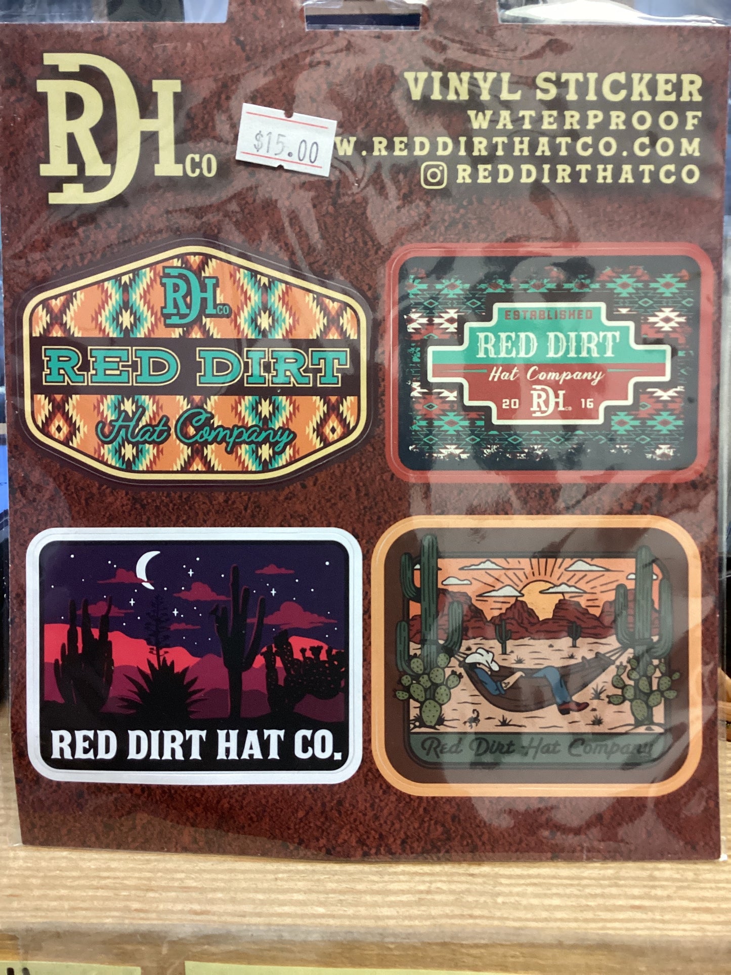 Red dirt waterproof stickers