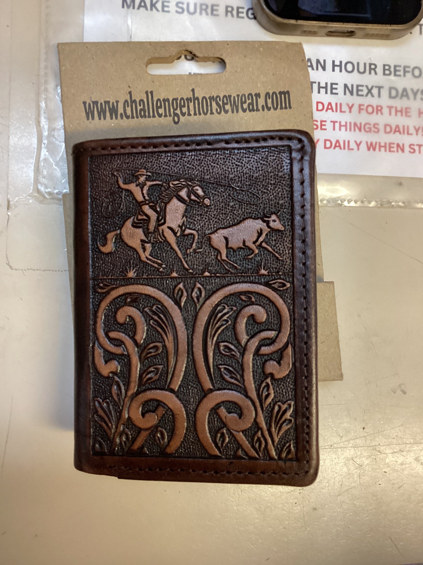CHALLENGER HORSEWEAR MENS TRIFOLD WALLET 18FKW121T