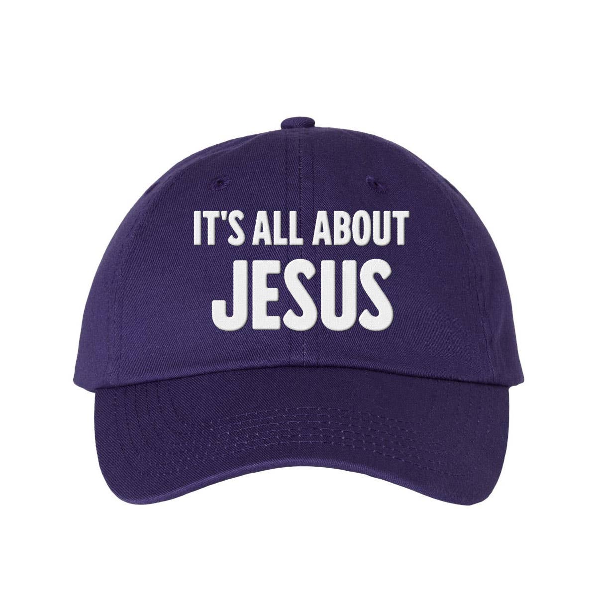 God And Glory Gifts - It's All About Jesus Charlie Kirk Embroidered Dad Hat: Red