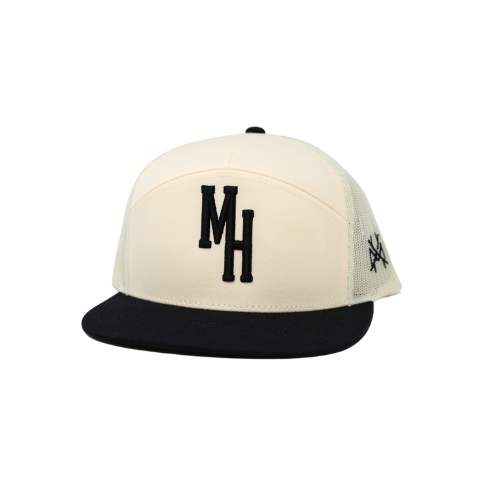 The Mad Hatter Co - The Varsity Trucker Hat: Black/White Otto