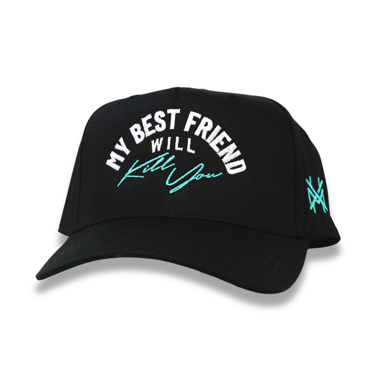 The Mad Hatter Co - My Best Friend Will Kill You Funny Trendy Trucker Hat: Retro White