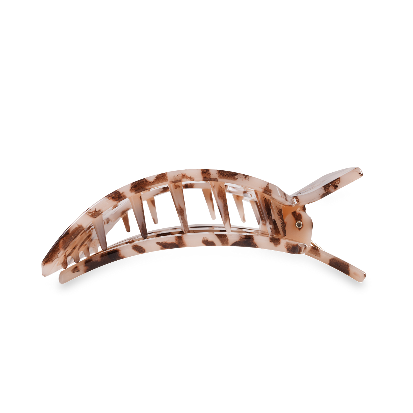 TELETIES - Square Flat Hair Clip | Large | Blonde Tortoise