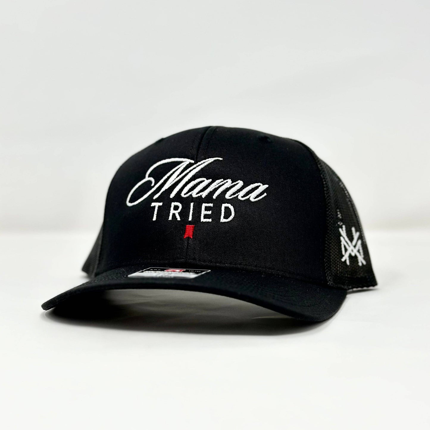 The Mad Hatter Co - MHC Mama Tried Ultra Trucker Hat: 112 Richardson Black/White