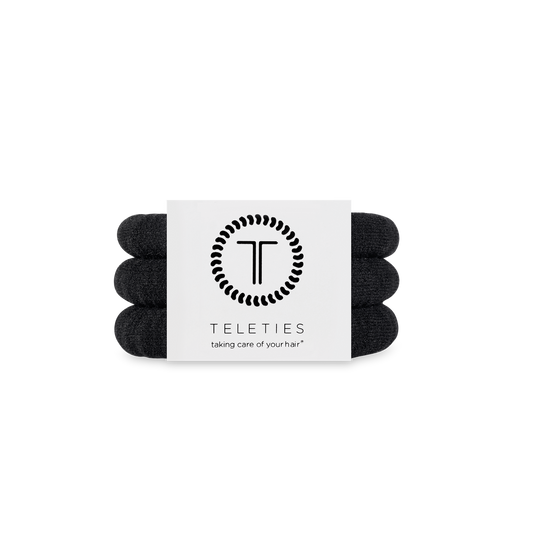 TELETIES - Nylon Hair Ties | Small | Jet Black