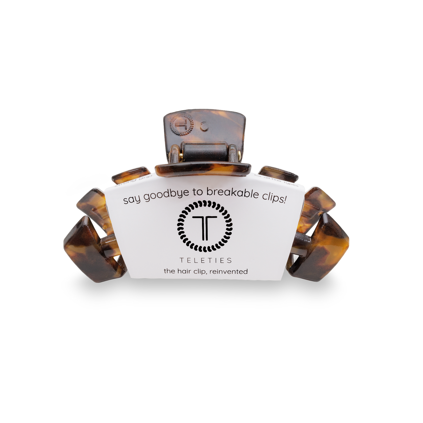 TELETIES - Classic Hair Clip | Small | Tortoise